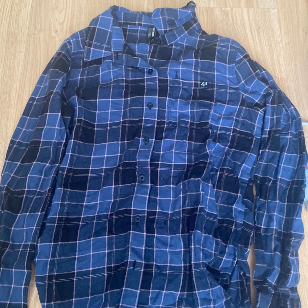 fox plaid button up